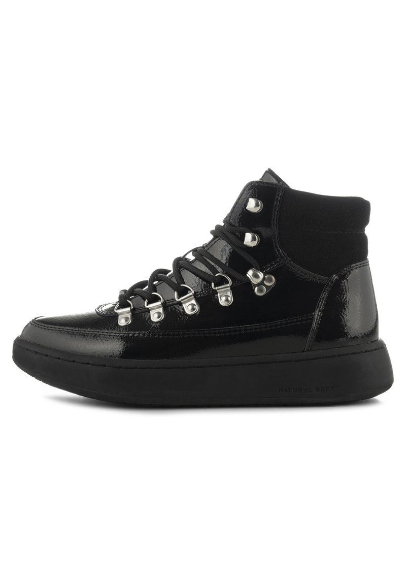 Woden IRIS FULL - Botins de atacadores - black
