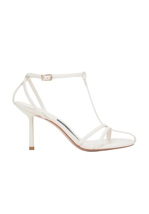 ESTRO, CZARNE SANDAŁKI DAMSKIE NA SZPILCE ZE SKÓRY NATURALNEJ ESTRO SELECTION ER - T-bar sandals - milky-beige