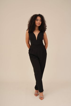 EXCLUSIVE V NECK - Combinaison - black
