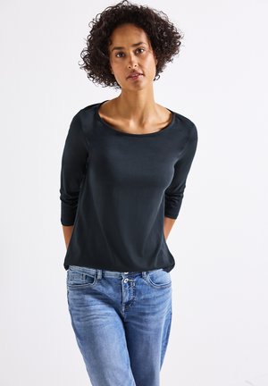 MIT U-BOOT-AUSSCHNITT - Long sleeved top - blau
