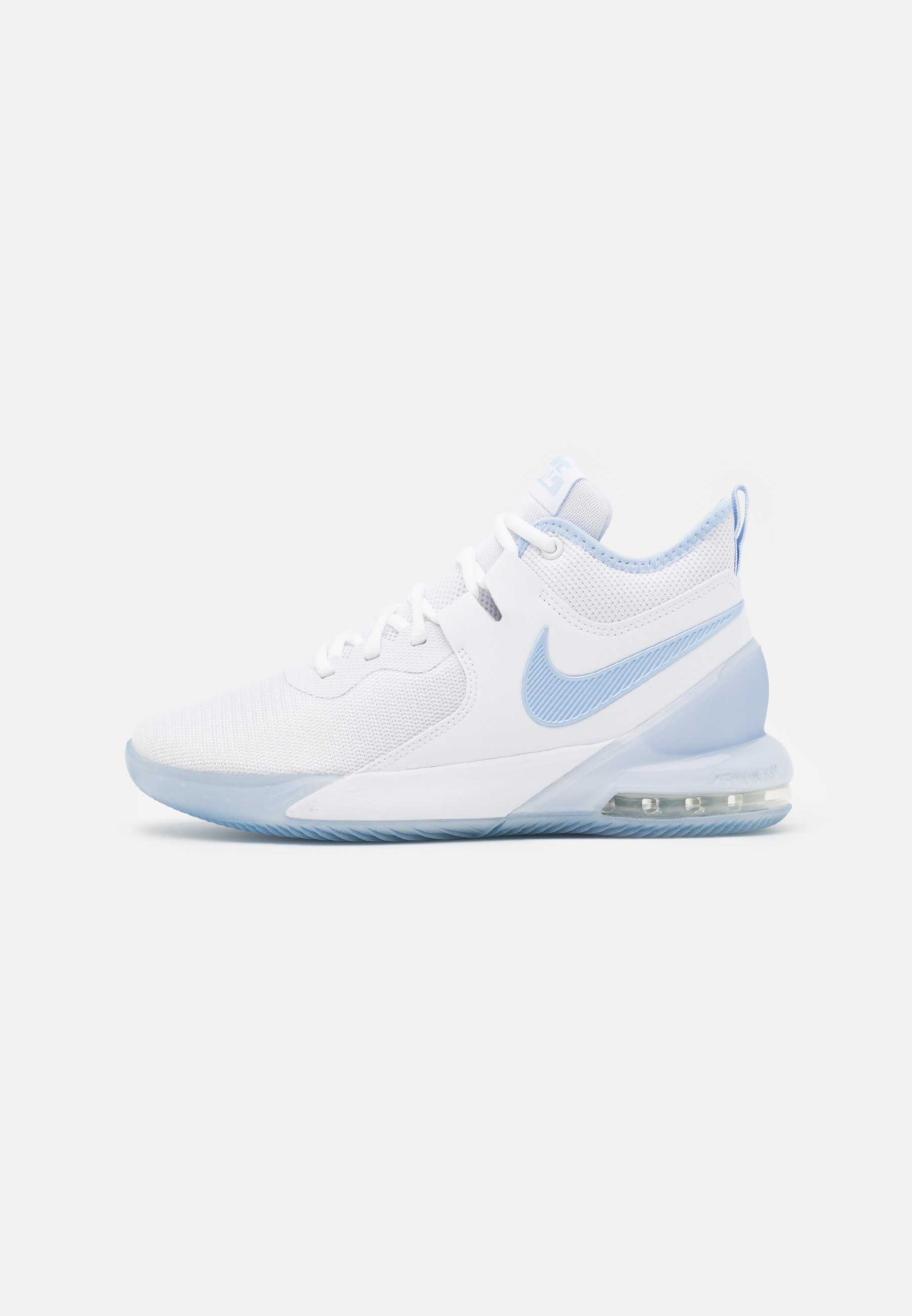 Nike Performance AIR MAX IMPACT - Basketball shoes - white/royal  tint/clear/white - Zalando.co.uk