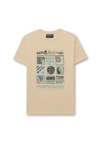 INSIDE Camiseta estampada - beige