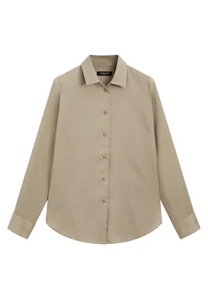 Massimo Dutti FLOWING LONG SLEEVE - Košilová halenka  - ochre