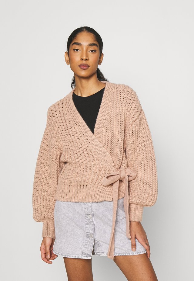TIE WRAP CARDI - Vest - rose