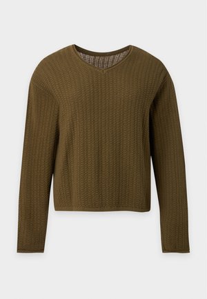 JDY, JDYSTACEY REVERSIBLE PULLOVER - Trui - dark olive