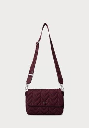 Lauren Ralph Lauren QUILTED MEDIUM STEVIE MESSENGER BAG - Cross body bag - dark garnet/dark garnet
