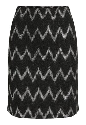 VILA VISACHA SHORT SKIRT - Pennkjol - black/silver-coloured