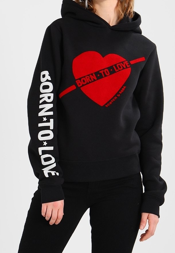 Scotch & Soda Jersey con capucha - black