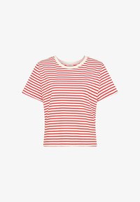 Ikke valgt, goji berry bright white striped tee