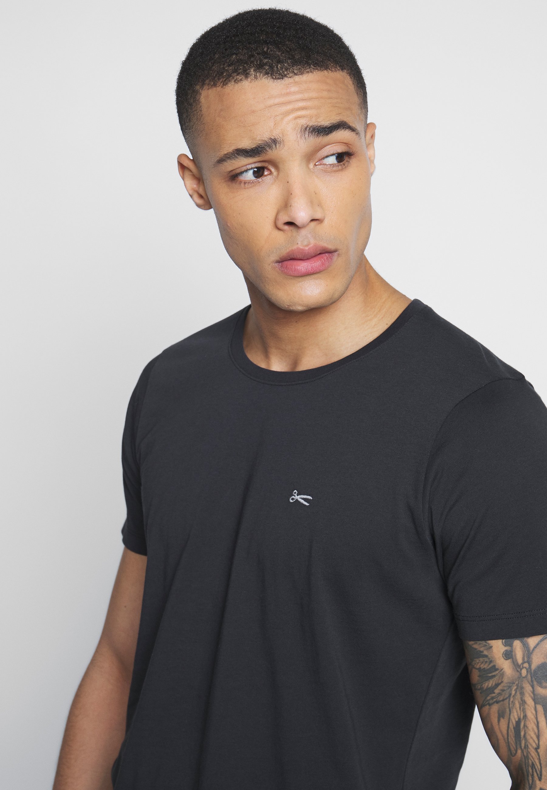 Denham LUIS LONGLINE TEE - T-shirt basic - black/Zwart - Zalando.nl
