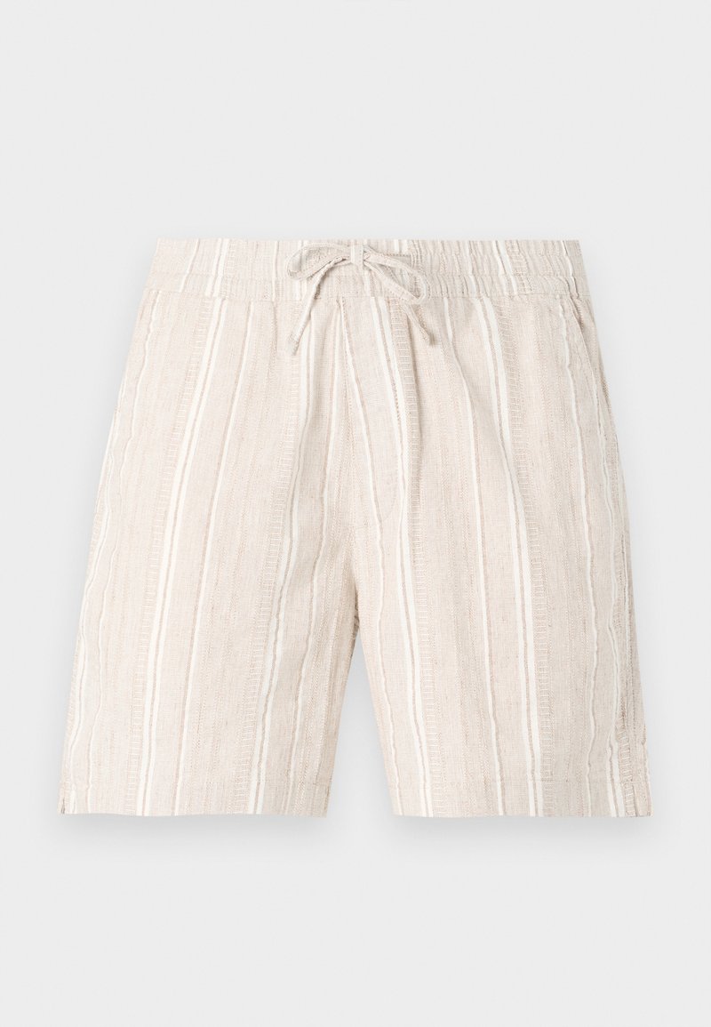 Abercrombie & Fitch PULL ON NATURAL DOBBY - Šorti - cream texture/bēšs ...