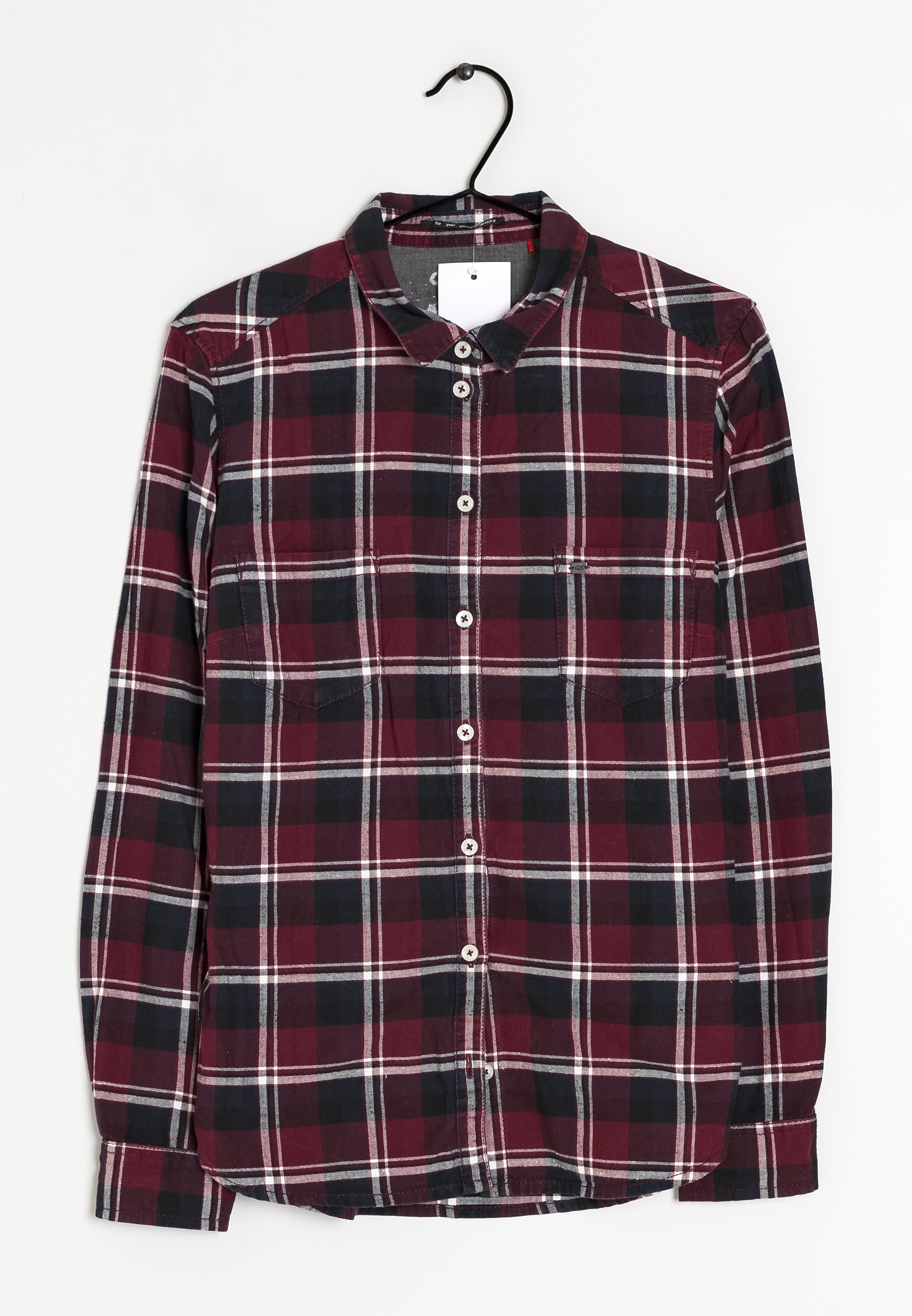 s.Oliver Button-down blouse - dark red 