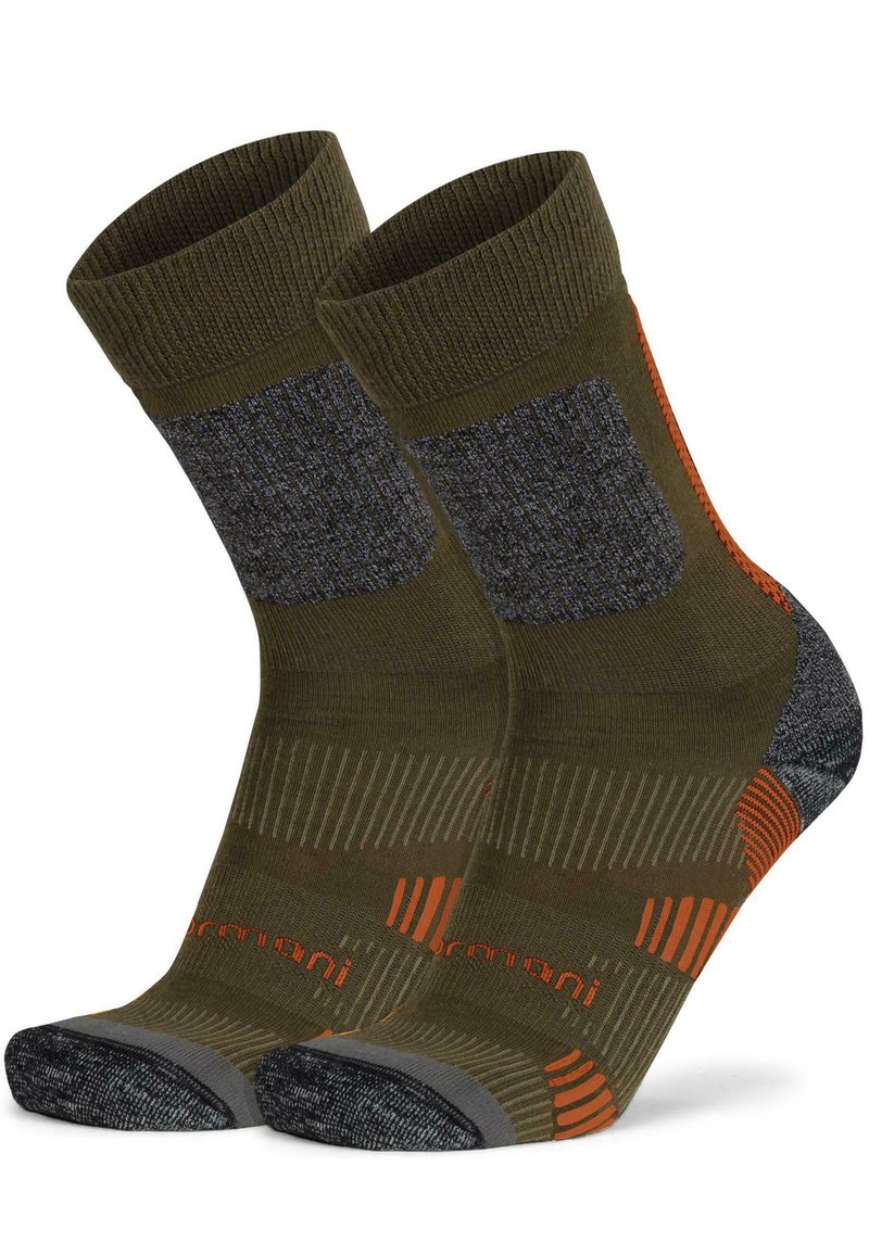 Normani MID CUT MERINO HIKERS 2 PACK - Socken - oliv