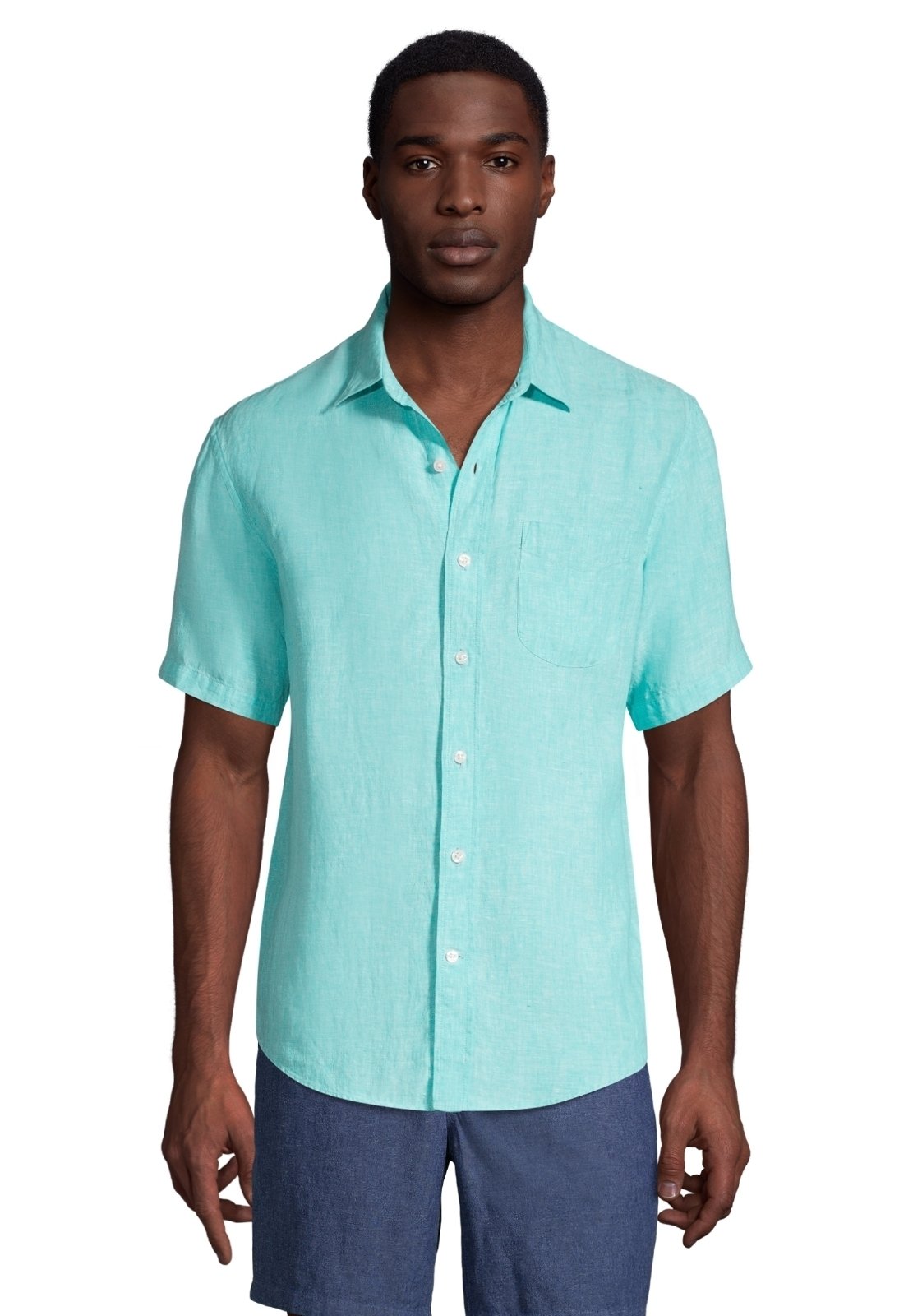LANDS' END Shirt - aqua mint/green 