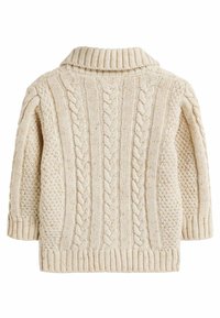 Next SHAWL COLLAR CABLE CARDIGAN - Kardigán - ecru cream