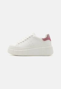 Unselected, white/fuxia