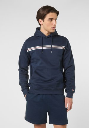 Fila APPAREL DIECIMO REGULAR HERITAGE TAPE - Kapuzenpullover - black iris
