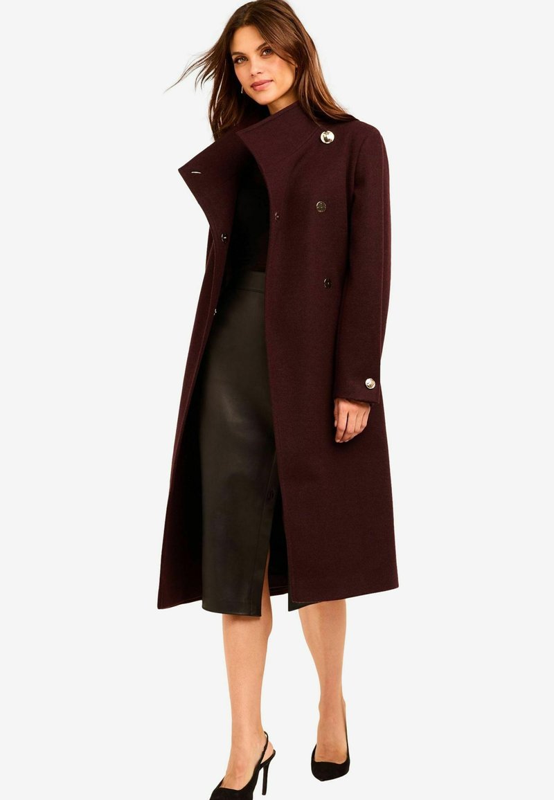 Lipsy NECK WRAP BELTED WITH - Klasisks mētelis - red