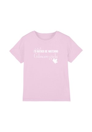 Cotton Soul, GILMORE GIRLS I'D RATHER BE WATCHING GILMORE GIRLS UNISEX - Print T-shirt - pink
