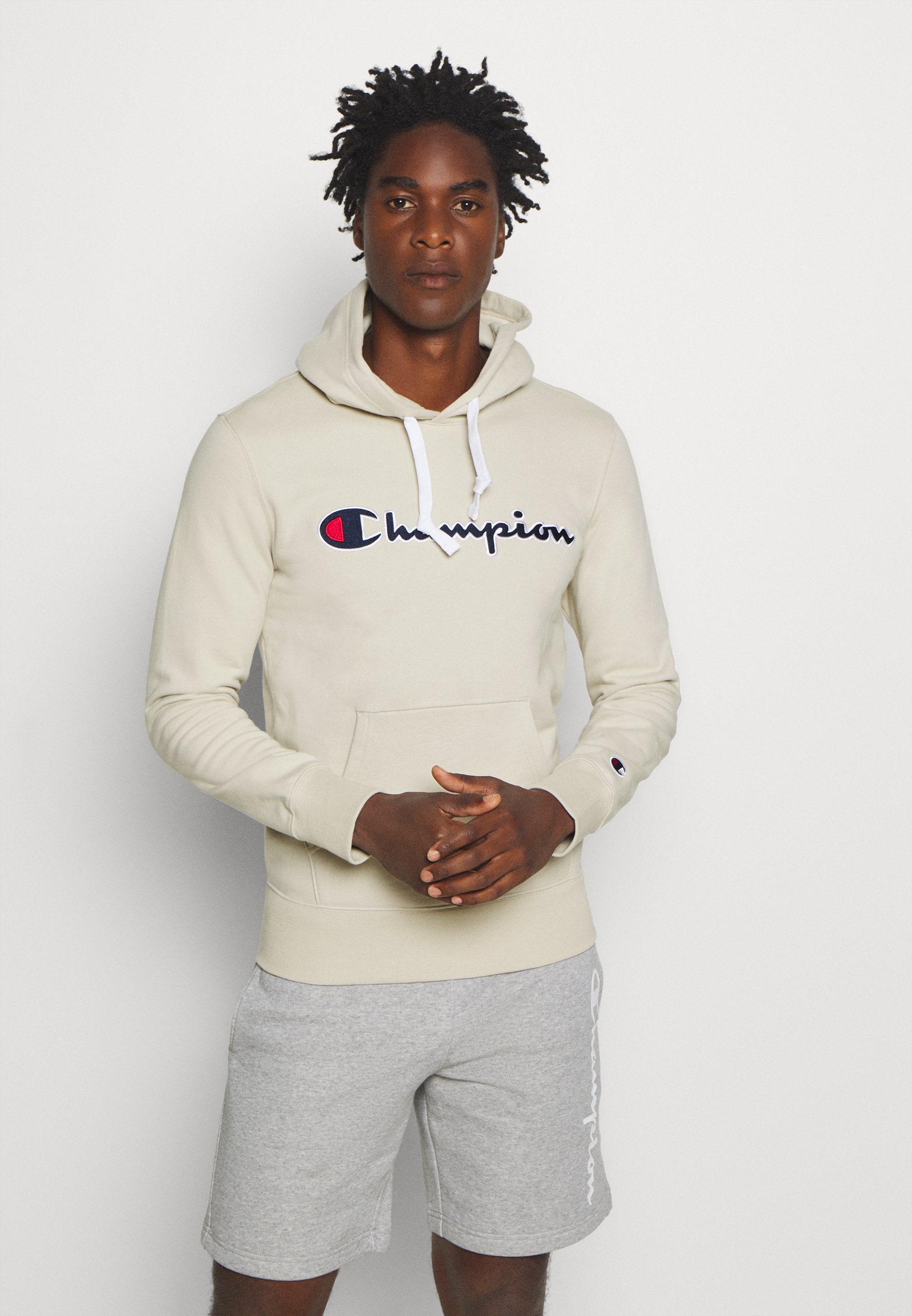 champion beige hoodie uk