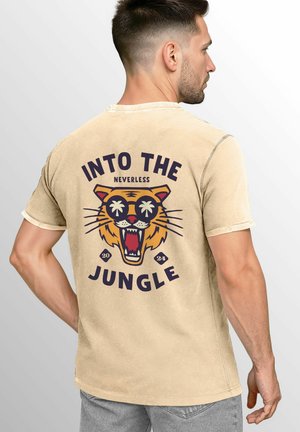 VINTAGE INTO THE JUNGLE – TIGER - T-Shirt print - natur
