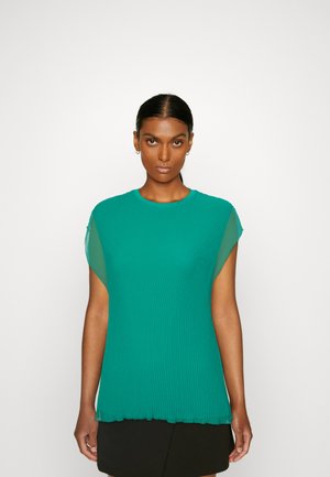 Esprit Collection PLISSEE BLOUSY TEE - Bluse - emerald green