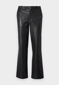 TROY TROUSER - Calças de couro - black