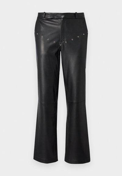 STUDIO ID TROY TROUSER - Leren broek - black
