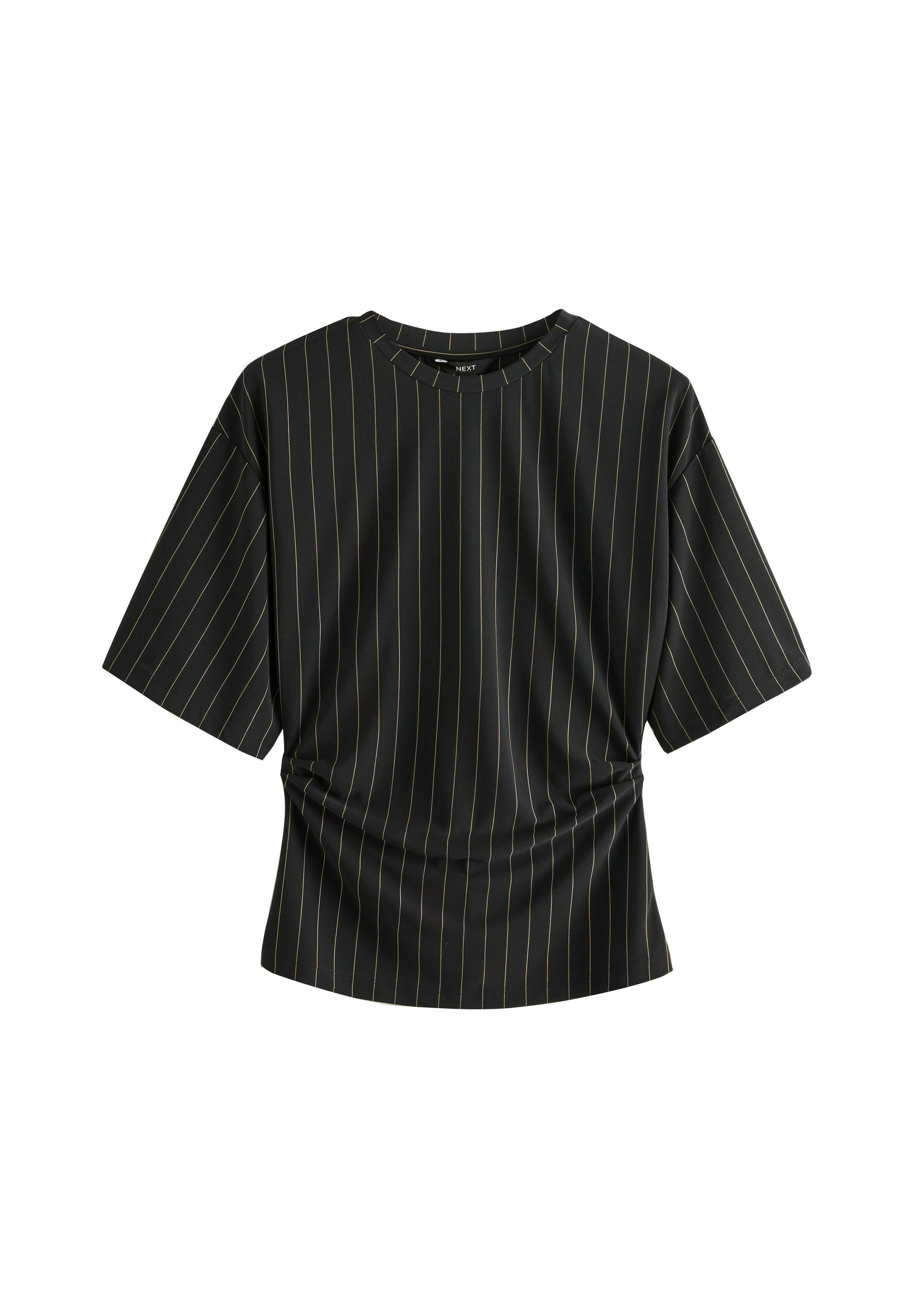 Next REGULAR FIT - DRAPE CINCHED WAIST - Basic T-shirt - black