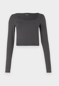 Soft Stretch Seamless Fabric Scoop Top - Longsleeve - magnet