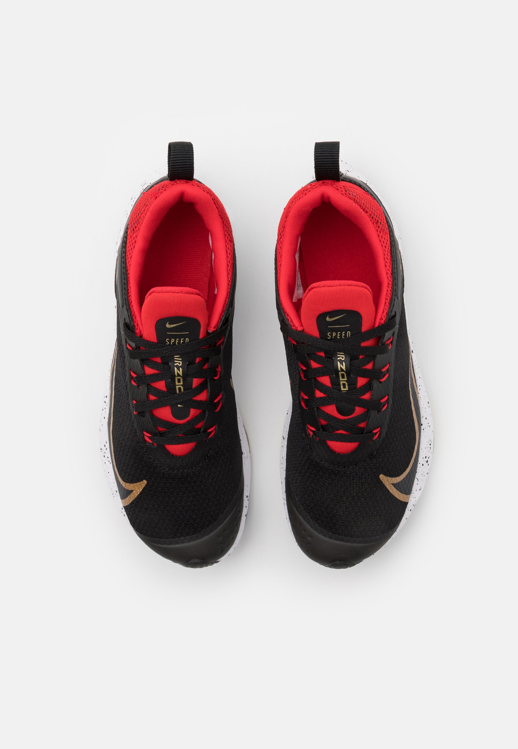 Nike Performance AIR ZOOM SPEED - Laufschuh Neutral - black/metallic  gold/university red/schwarz - Zalando.de