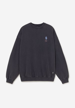 Kaotiko, CREW OVERSIZE GEOMETRIC FLOWER - Sweatshirt - dark slate