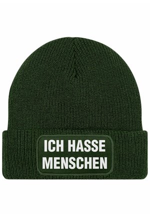 MIT PATCH SARKASMUS STATEMENT - Beanie - oliv