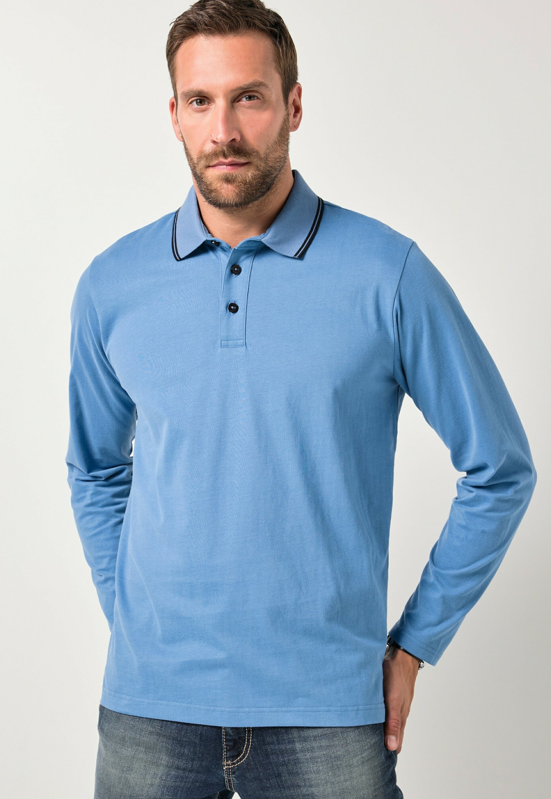 JP1880 LONG-SLEEVED Polo shirt denim blue/blue denim Zalando