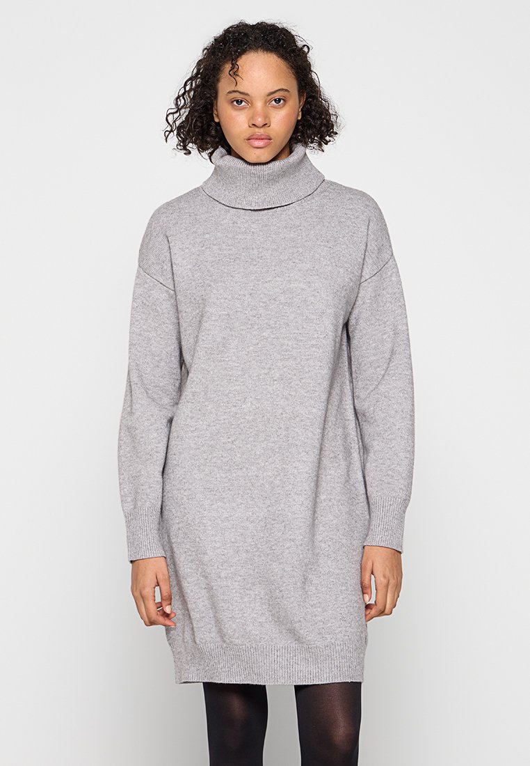 Apart Gebreide jurk grijs