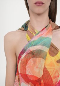 Paolina Russo WRAPPED HALTER - Μπλούζα - acid brown