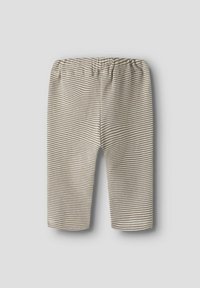 Gestreepte legging in beige en browntinten, met een elastische tailleband, zachte katoenmix en een aansluitende pasvorm.