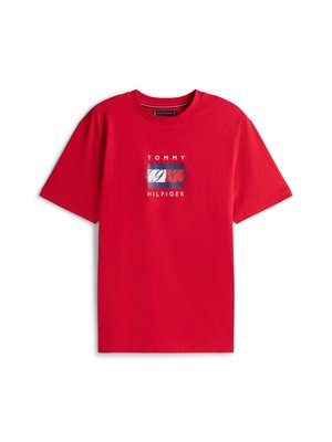 Tommy Hilfiger UNISEX - Printtipaita - medium red