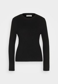 PULLOVER LONGSLEEVE ROUND NECK TRANSFER DETAIL - Trui - black