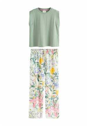 REGULAR FIT - CAP SLEEVE SET - Pyžamová súprava - sage green