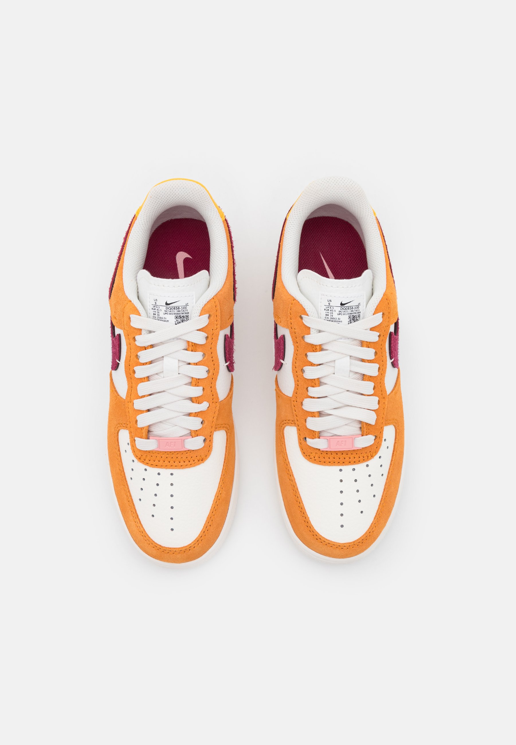Nike Sportswear AIR FORCE 1 - Zapatillas - sail/rush maroon/sunset/pink  glaze/university gold/mostaza - Zalando.es