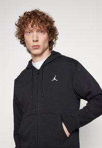 Jordan HOODIE - Vetoketjullinen college - black/white