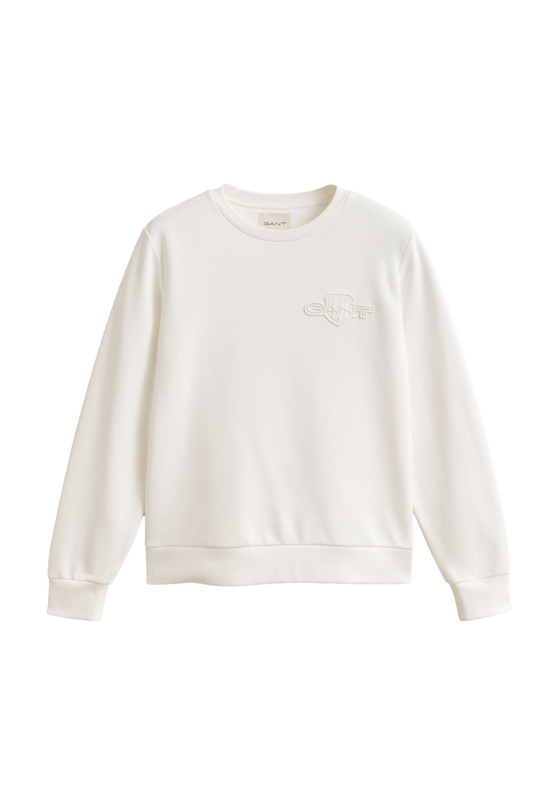 GANT TONAL SHIELD C NECK - Mikina - eggshell