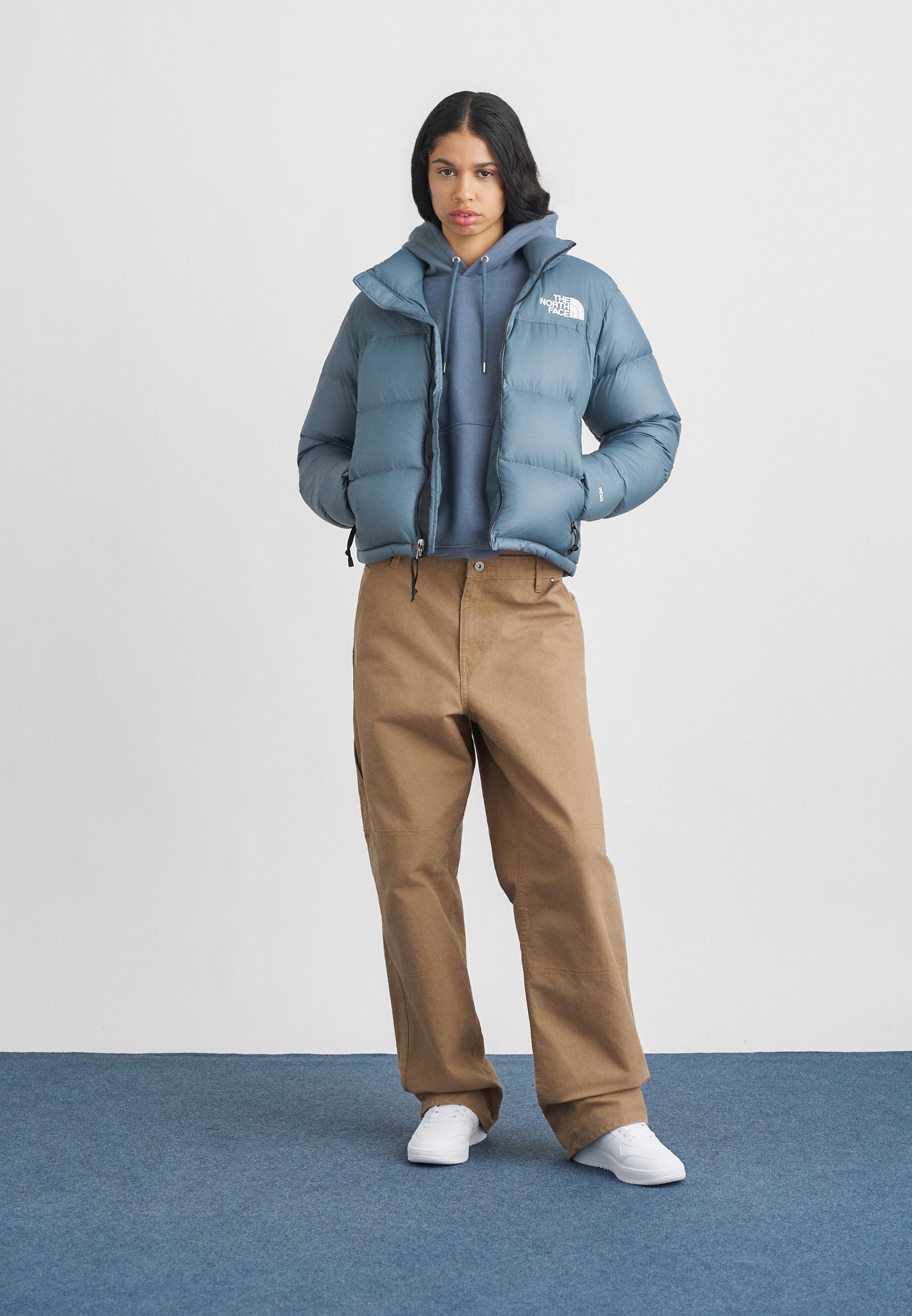 The North Face RETRO NUPTSE - Gewatteerde jas - granite grey