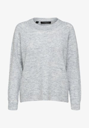 Selected, SLFLULU - Strickpullover - light grey melange