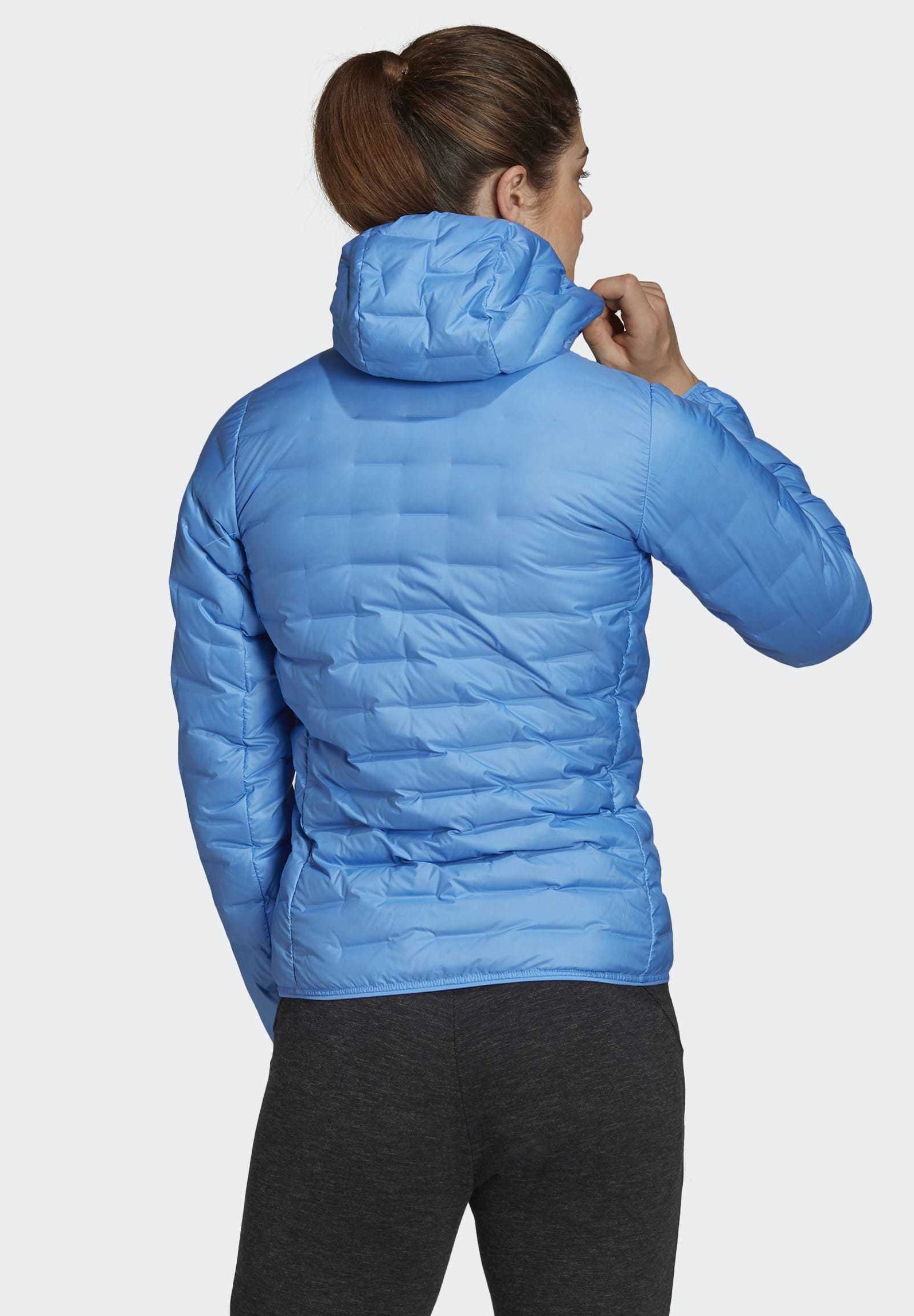adidas light down hooded jacket