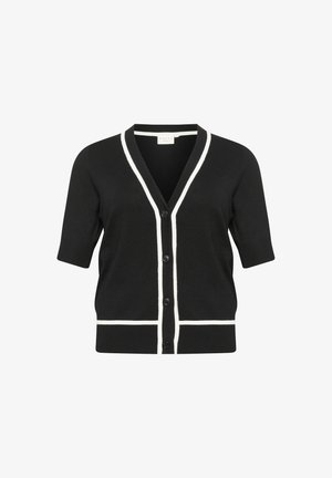 Kaffe Curve MALLIE - Vesta na kopčanje - black deep