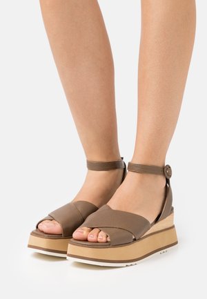 Bruno Premi Sandalen met plateauzool - khaki