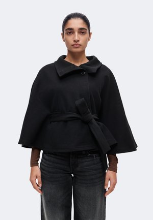 Gina Tricot, BELT JACKET - Пелерина - black
