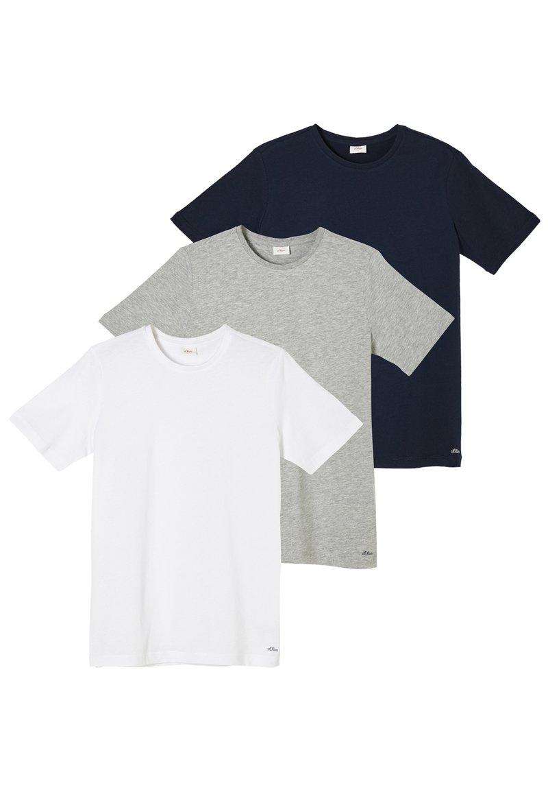 Kinder T-Shirts | s.Oliver 3PACK T-Shirt basic white grey blue/weiß - WE58642 Kinder T-Shirts | s.Oliver 3PACK T-Shirt basic white grey blue/weiß - WE58642